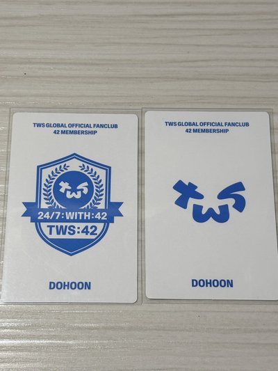 Tws 金道勳 第一期會員禮小卡🈚️證件照