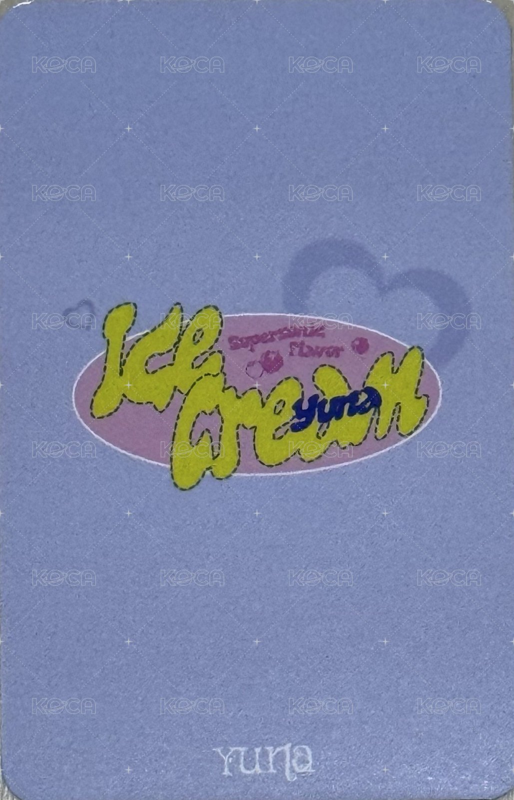 Ice Cream 打歌卡  背面