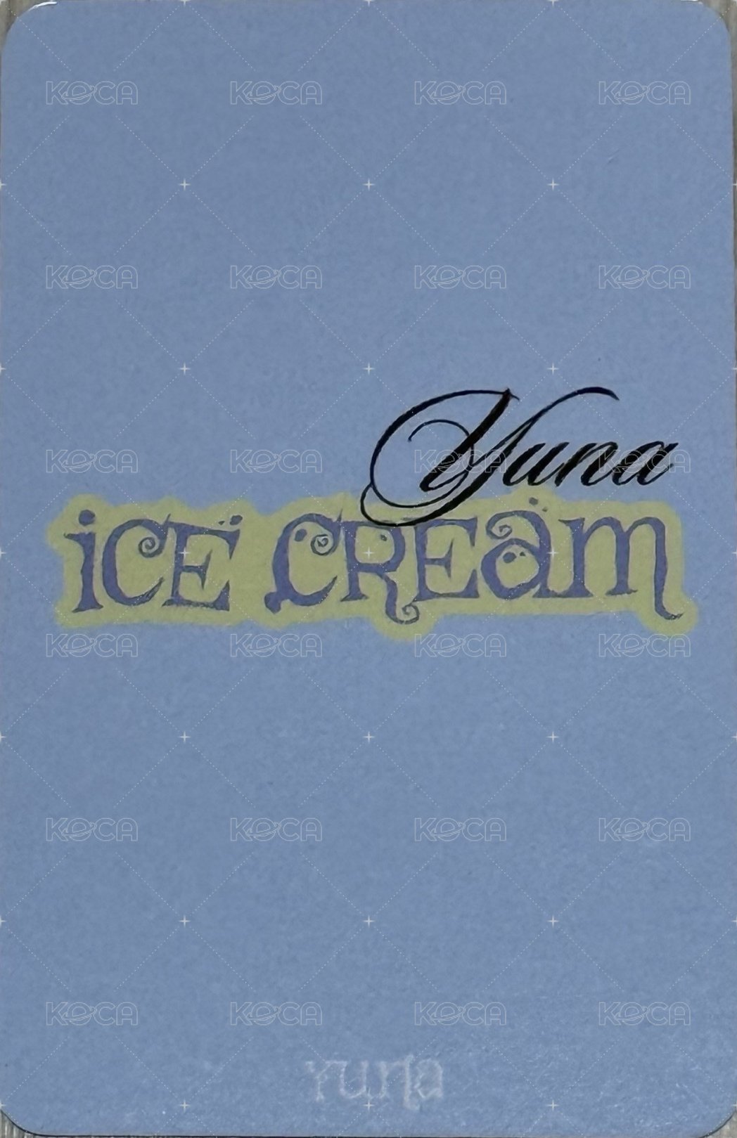 Ice Cream 打歌卡  背面