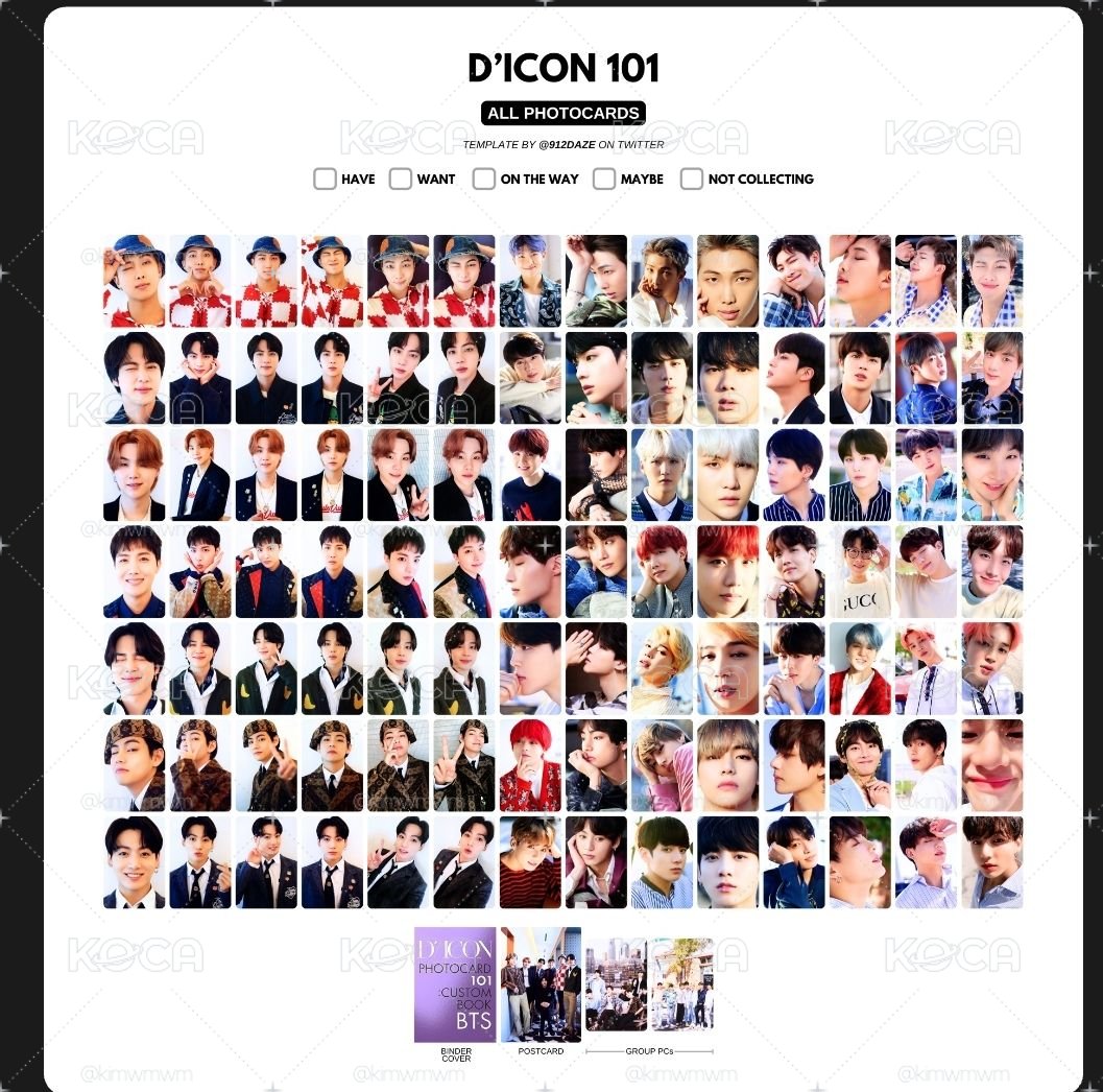 整套價格含綁 dicon 101張小卡 BTS