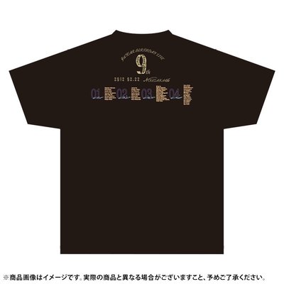 乃木坂46 9th YEAR BIRTHDAY LIVE Tshirt 黑色