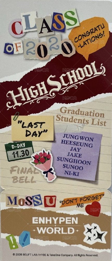 校園制服 隨機書籤BASIC ver. 隨機卡  背面