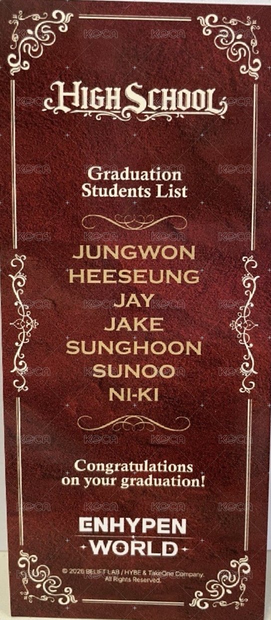 校園制服 固配 書籤  背面