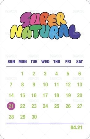 Supernatural yes24 特典卡  背面