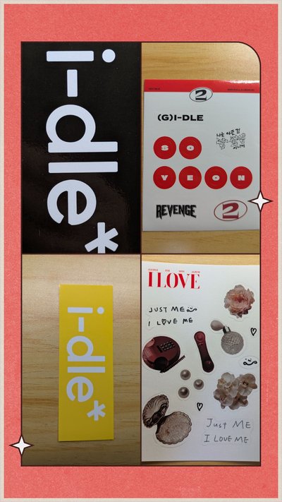 Sooyeon🦊🐹圖一am韓背簽售*2+ ia外星人韓背簽售*1+ 圖二am韓背特典*1+ 貼紙*4(均含翻譯)