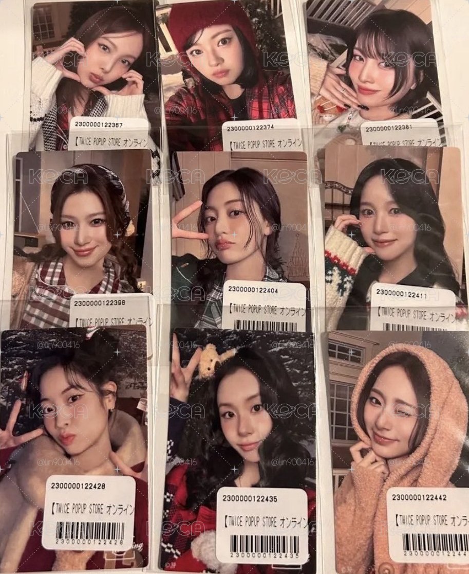 TWICE 冬日快閃 線上抽獎 貼紙 拆