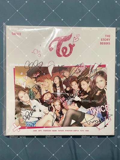 (全員親簽)MWAVE TWICE THE STORY BEGINS 迷你一輯 出道專 全員親筆簽名專輯