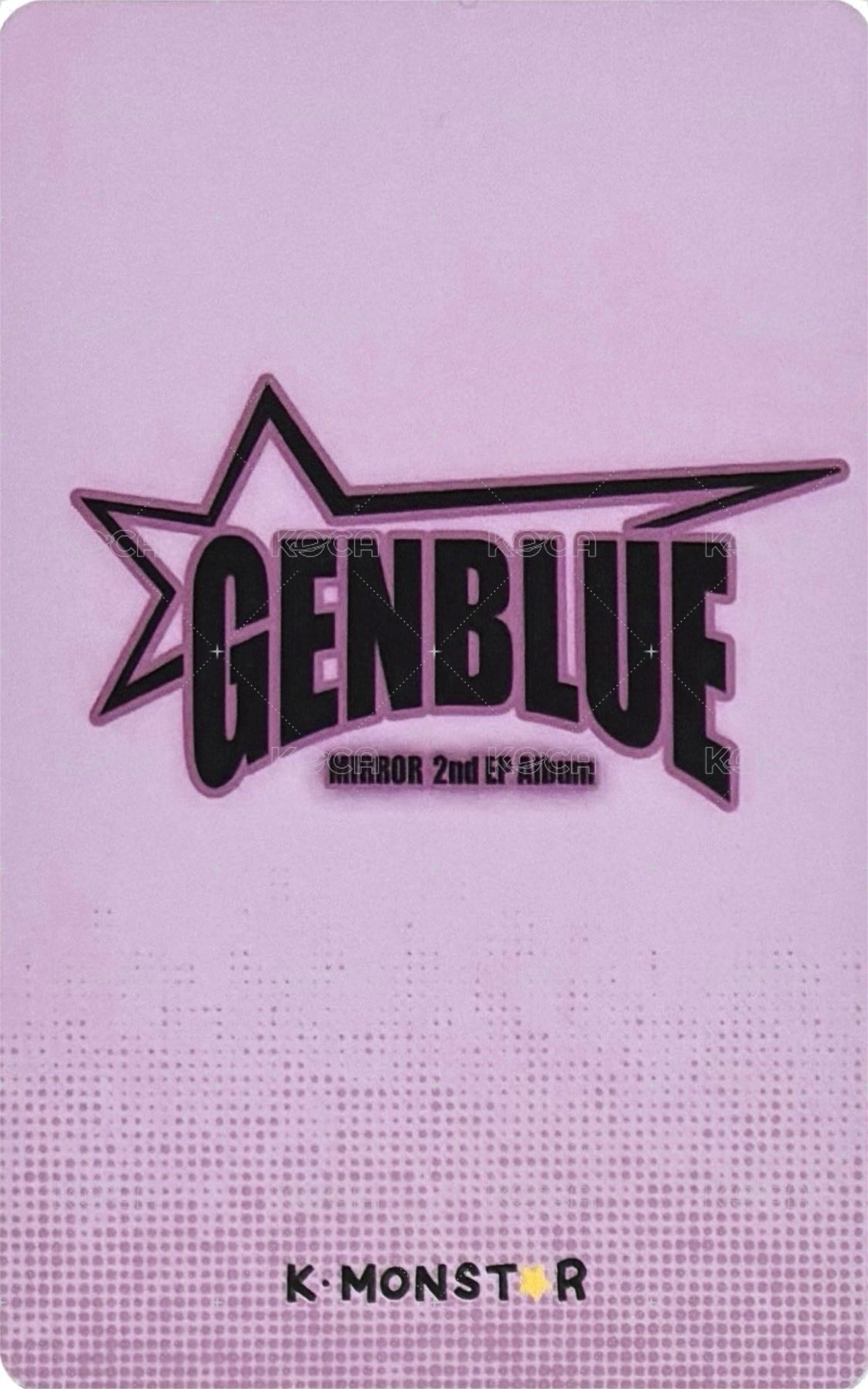 MIRROR km 2.0 咕卡 幸運卡  背面