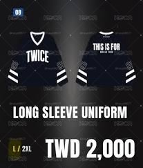 TWICE場週周邊衣服灰色短踢長袖球衣
