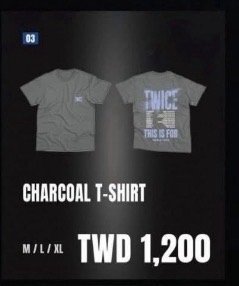 TWICE場週周邊衣服灰色短踢長袖球衣