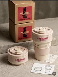 杯子 藝聲咖啡廳伸縮杯