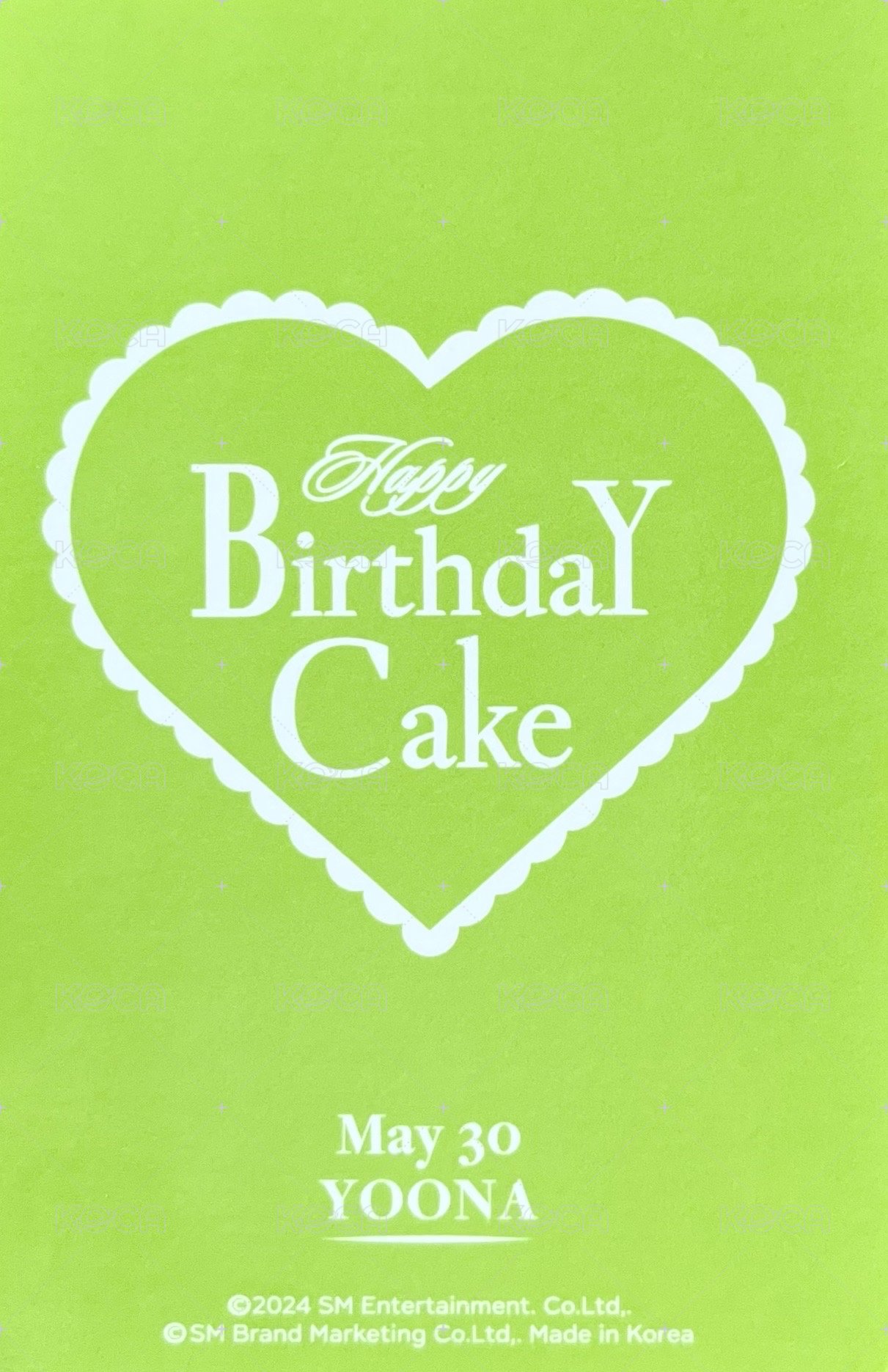 2024 BIRTHDAY 周邊卡 生日卡 背面