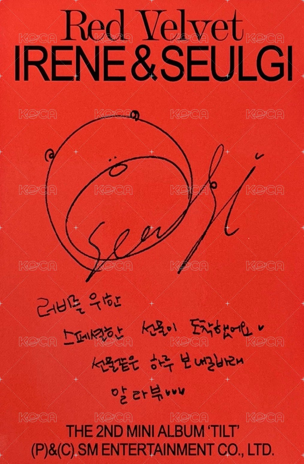 TILT 專輯卡 Special ver. 背面