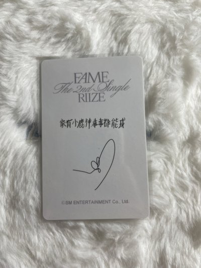 成燦 中文卡背 FAME 泡泡摩奇 Chamber 特典卡 B版