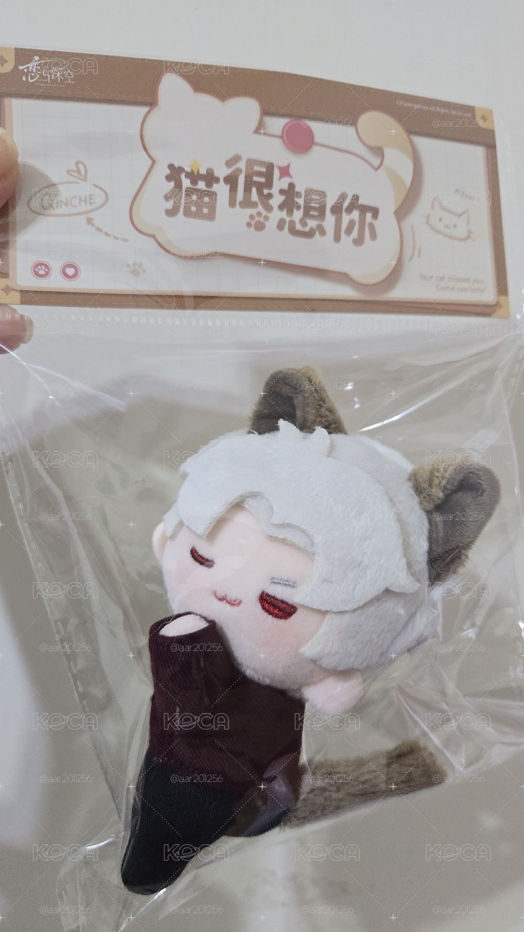 秦徹 貓很想你磁吸毛絨娃娃