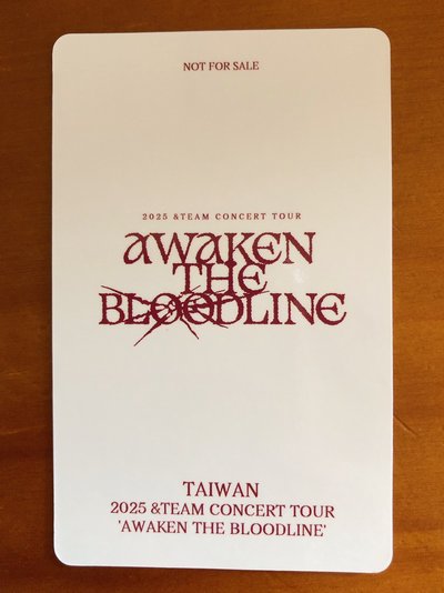 K （含專）ATB 入場卡 / 場限卡 TAIWAN 台北場 場限卡