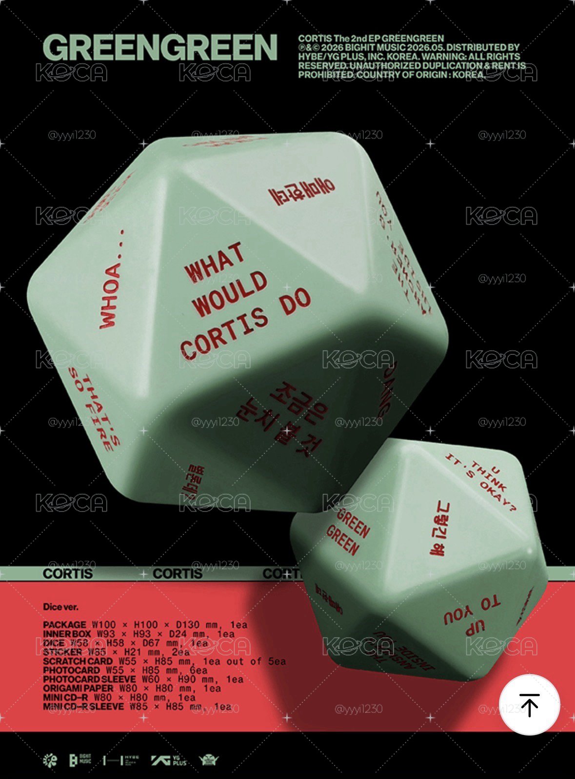 wvs預購 cortis Dice ver. 