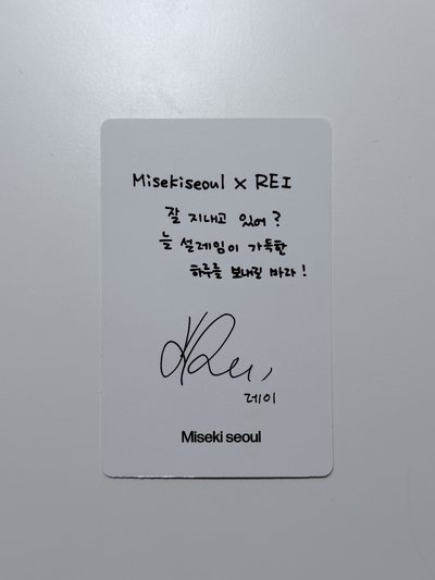 Miseki Seoul x Rei 比耶代言卡