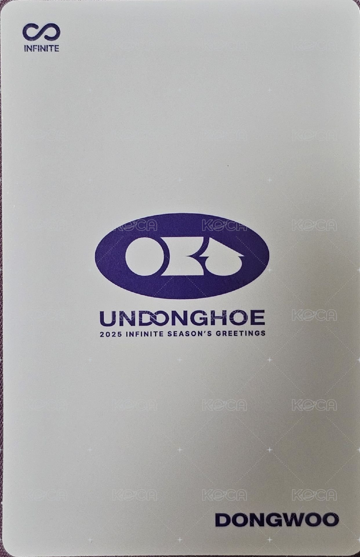 25 SG Infinite 預購 特典卡  背面