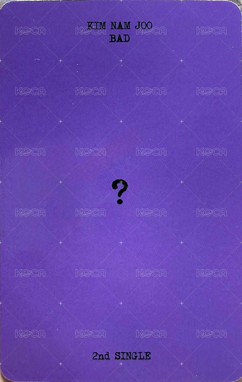 BAD 專輯卡  背面