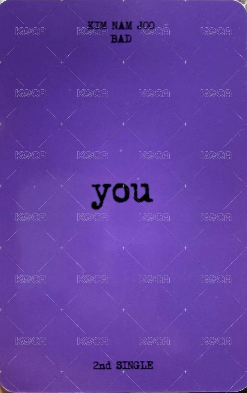 BAD 專輯卡  背面