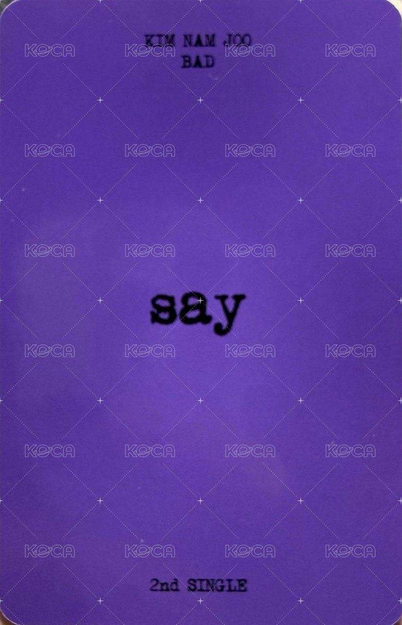 BAD 專輯卡  背面