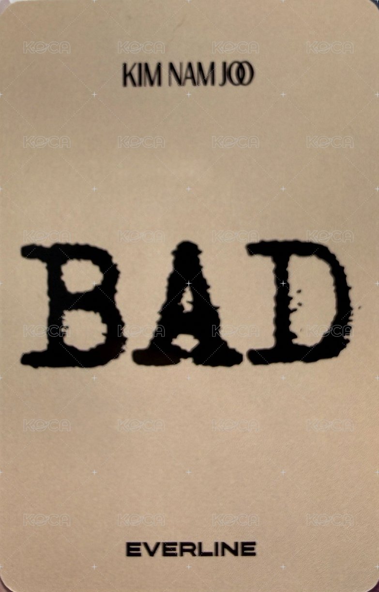 BAD el 3.0 簽售卡  背面