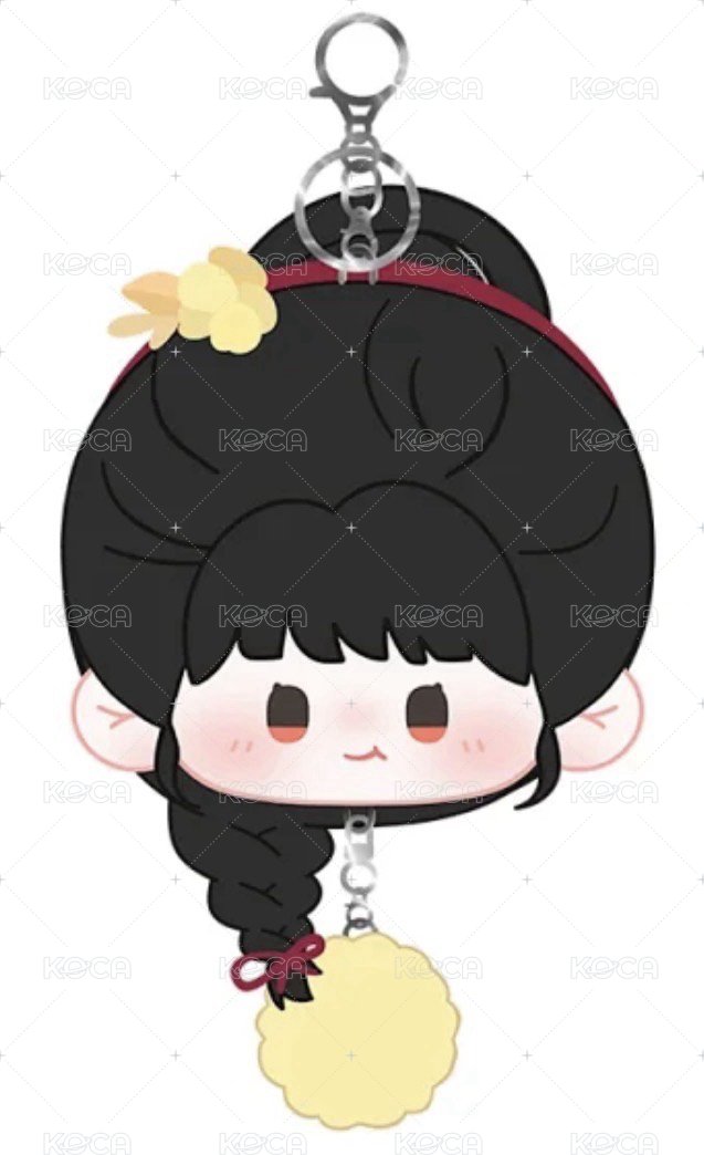 毛絨團子掛件抿嘴玉