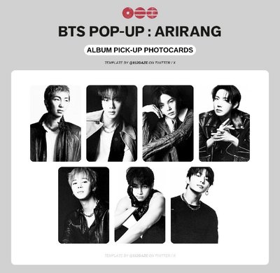 ARIRANG 快閃店 pick up限定特典卡