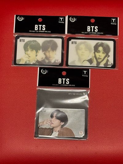 BTS MOTS7 CU 3D、BE CU 鏡面 交通卡 T-money