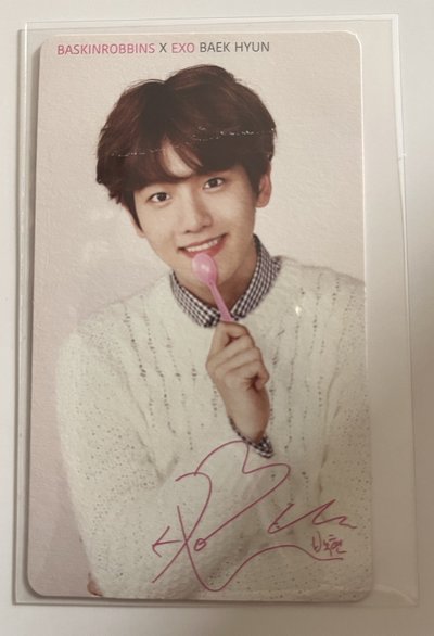 冰淇淋小卡 伯賢beaekhyun