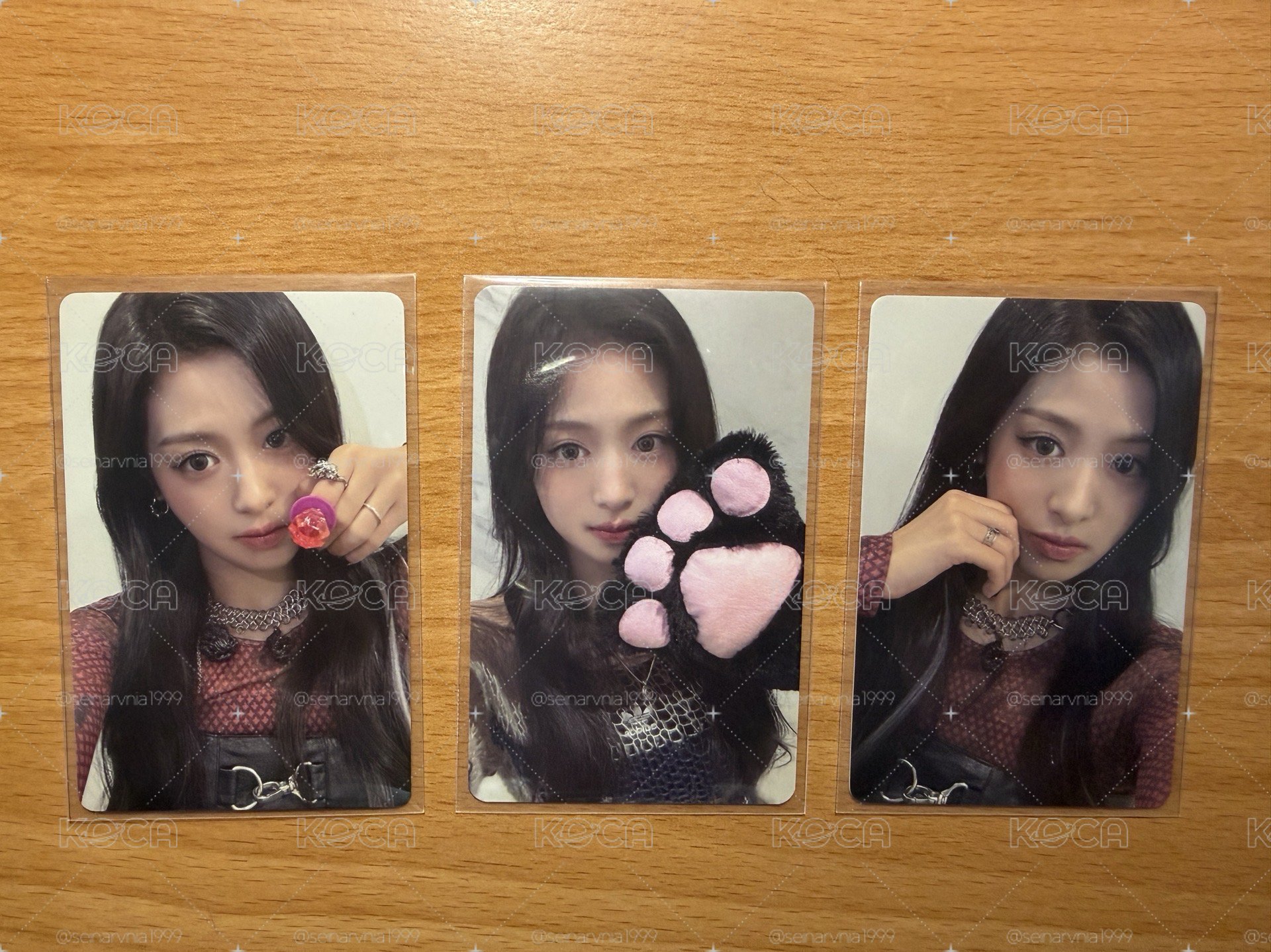雅賢 Ahyeon 玫瑰日 戒指 捏臉 貓爪  三張不拆