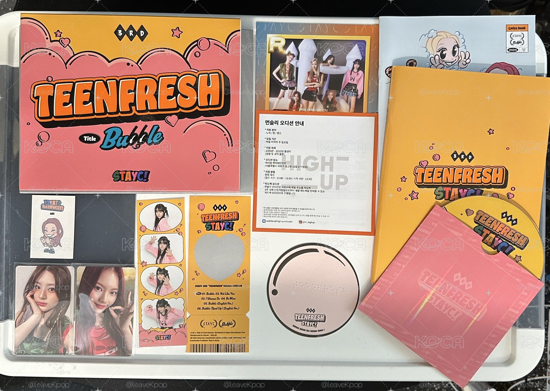 STAYC TEENFRESH 第三張迷你專輯 粉黃一套全新 Digipack 勢銀