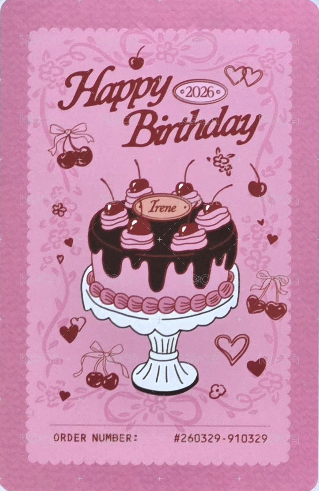26生日 周邊卡 蛋糕吊飾卡 背面