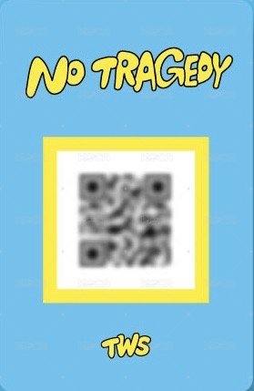 NO TRAGEDY 電子專 專輯卡 團卡 背面
