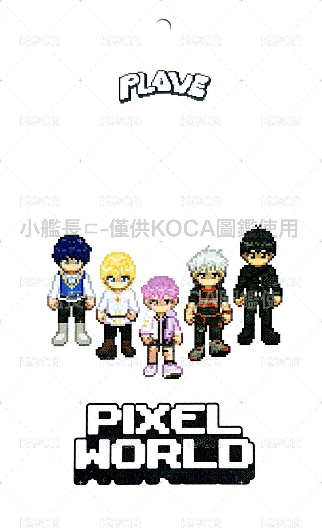 1週年快閃 周邊卡 pixel world白T 吊牌 背面