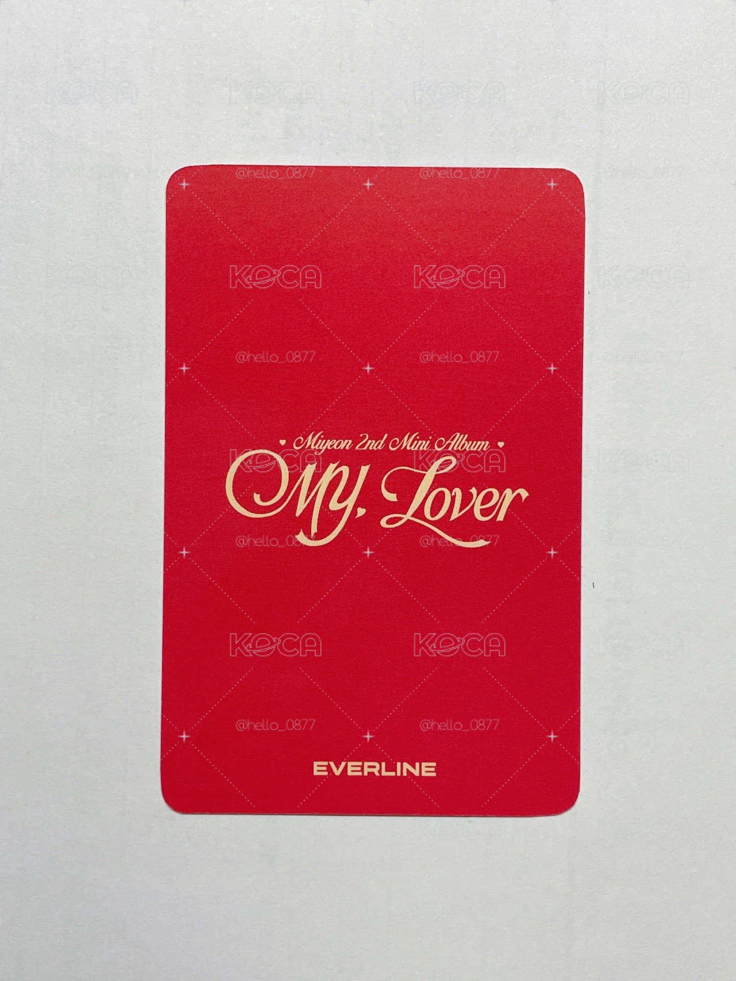 MY, Lover el SC 簽售卡 