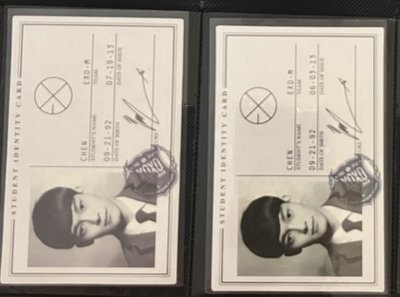 XOXO學生小卡CHEN金鍾大