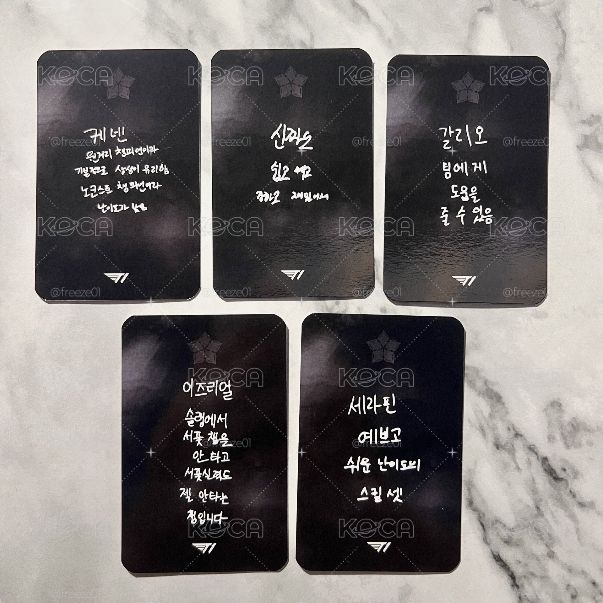 現貨 T1 網咖會員任務卡 Doran Oner Faker Peyz Keria