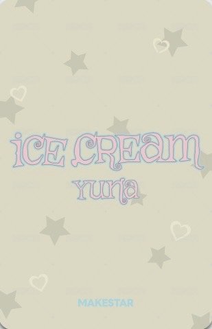Ice Cream ms 5.0 線上 簽售卡 小熊 背面