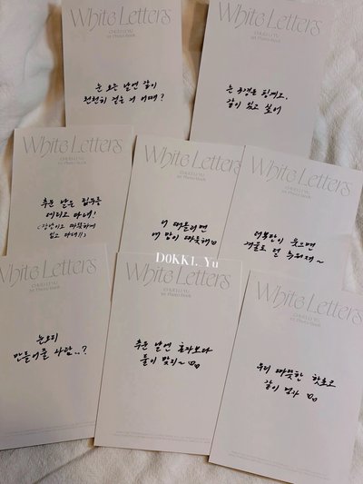 WHITE LETTERS 明信片組 固配