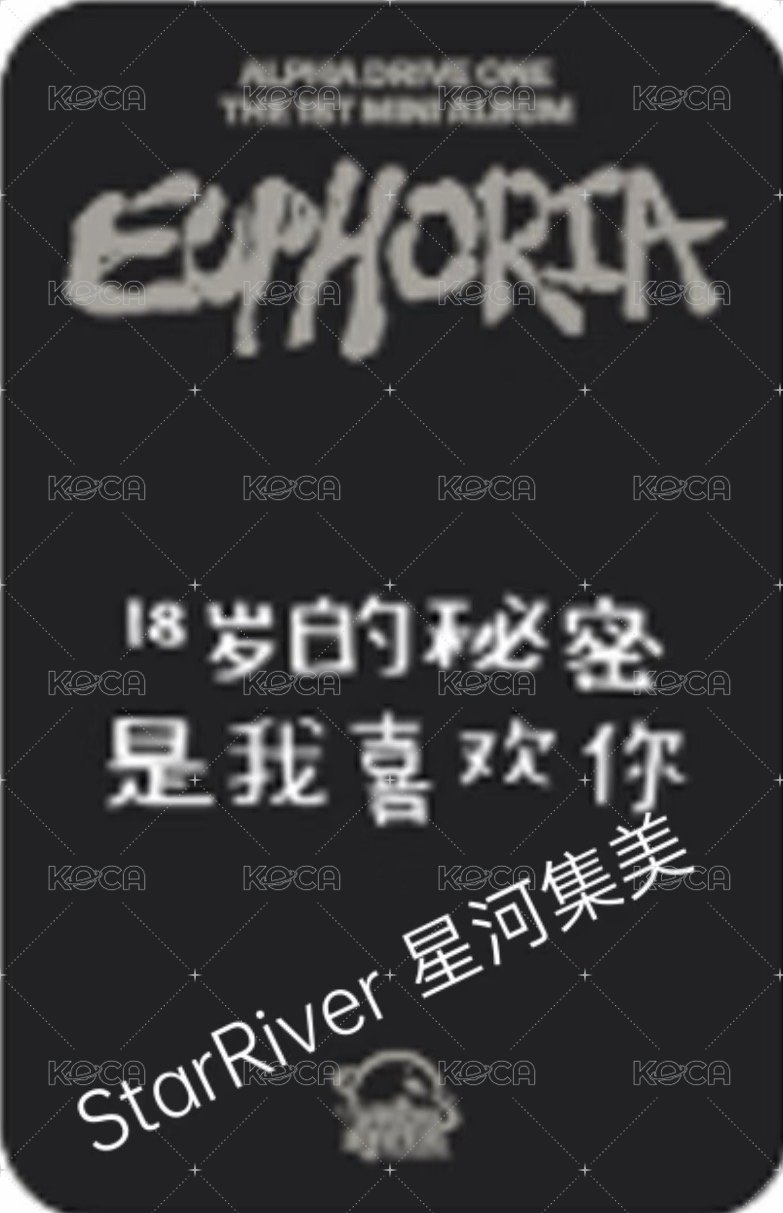 迷一 sr 簽售卡  背面