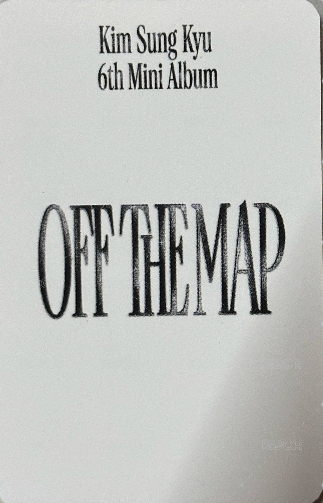 26 迷六 yes24  預購   特典卡  背面