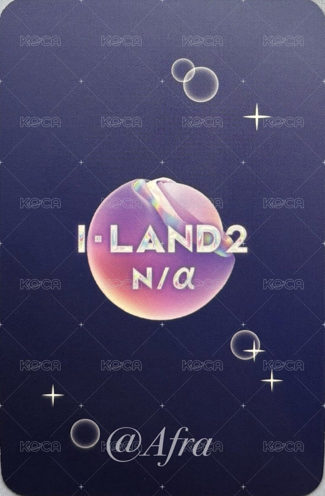 I-land2 N/a POP-UP 周邊卡 立牌卡 背面