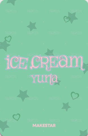 Ice Cream ms 廣州 線下 抽選卡 中簽卡 背面