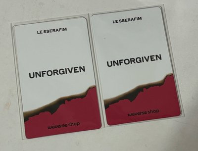 UNFORGIVEN WVS 電子專預售 特典+透卡 HUH YUNJIN + KIM CHAEWON