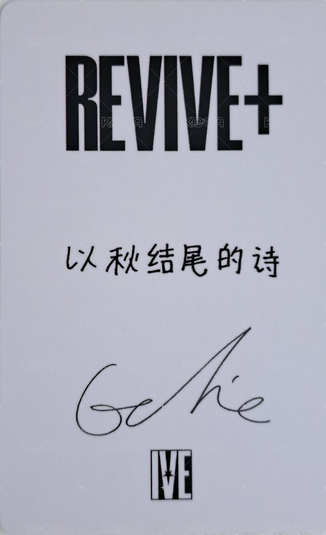 REVIVE+ 京東 1.0 特典卡  背面