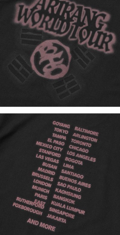 [ARIRANG]巡演。城市T_黑XL
