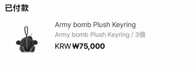 BTS 阿里郎 army bomb 吊飾