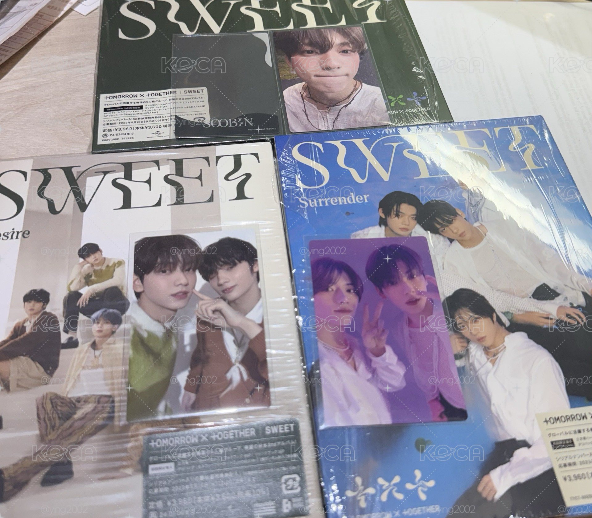 TXT 日專 sweet 初回A 初回B wvs限定盤 秀彬 杋圭 休寧